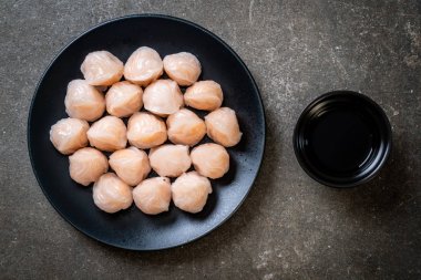 Çin karides pişmiş hamur tatlısı - Asya gıda tarzı