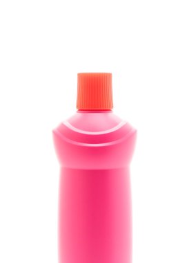 Banyo beyaz arka plan üzerinde izole sıvı şişe Temizleme