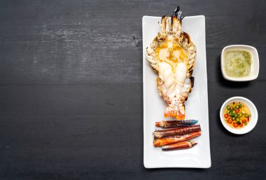 dev nehir karides karides üzerinde ızgara