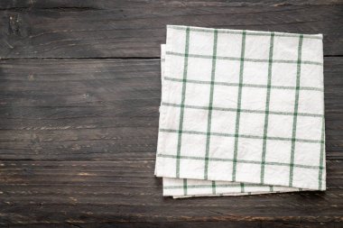 ahşap arka plan - vintage etkisi filtre üzerinde mutfak bezi (peçete)