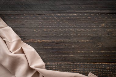 ahşap arka plan - vintage etkisi filtre üzerinde mutfak bezi (peçete)