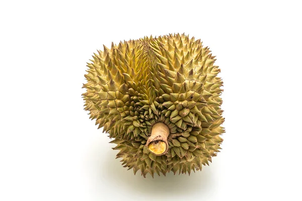 Beyaz arkaplanda izole edilmiş taze Durian meyvesi