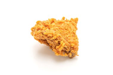 Beyaz arka plan üzerinde izole kızarmış tavuk (abur cubur ve sağlıksız yiyecek)