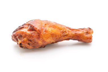 ızgara ve Barbekü tavuk beyaz arka plan üzerinde izole