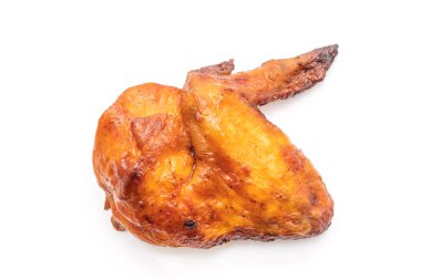 ızgara ve Barbekü tavuk beyaz arka plan üzerinde izole