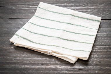 ahşap arka plan - vintage etkisi filtre üzerinde mutfak bezi (peçete)