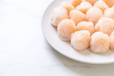 Çin karides pişmiş hamur tatlısı - Asya gıda tarzı