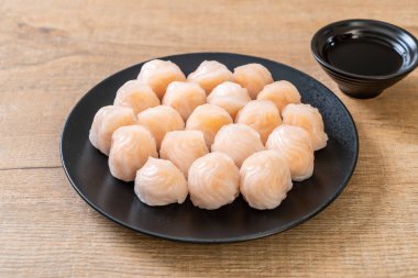 Çin karides pişmiş hamur tatlısı - Asya gıda tarzı