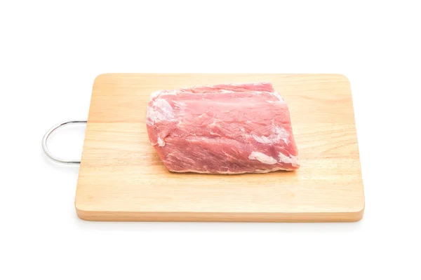 Fresh Pork Raw Fillet Isolated White Background — Stock Photo, Image