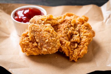 Kızarmış tavuk yemeği - abur cubur ve sağlıksız yemek