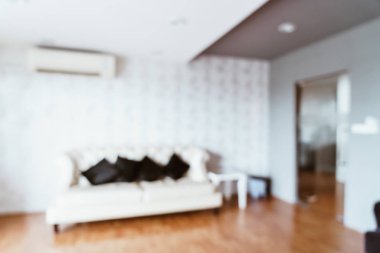 Soyut bulanıklık ve ufuk içinde oturma odası arka planı için