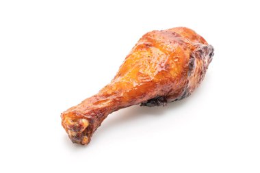 ızgara ve Barbekü tavuk beyaz arka plan üzerinde izole