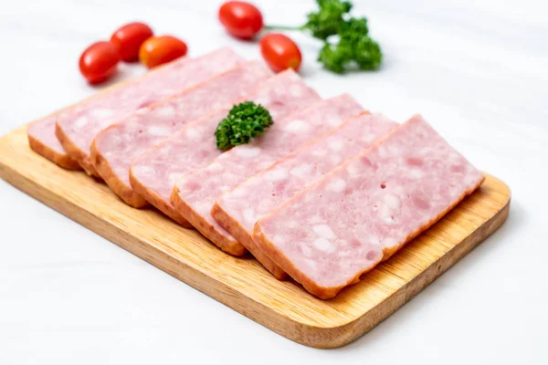 Fresh Raw Bacon Barbecue Sliced — Stock Photo, Image