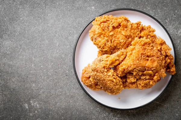 Gebakken Kippenmeel Junk Food Ongezond Voedsel — Stockfoto