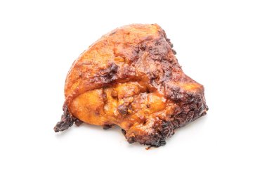 ızgara ve Barbekü tavuk beyaz arka plan üzerinde izole