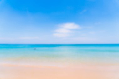 Cennet Adası 'ndaki tropikal plaj ve deniz bulanıklığı ve çözünürlüğü - Tatil Tatil Konsepti