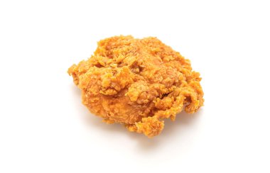 Beyaz arka plan üzerinde izole kızarmış tavuk (abur cubur ve sağlıksız yiyecek)