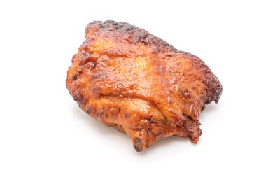 ızgara ve Barbekü tavuk beyaz arka plan üzerinde izole