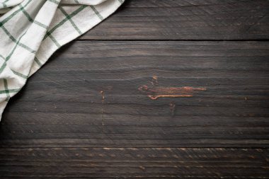 ahşap arka plan - vintage etkisi filtre üzerinde mutfak bezi (peçete)