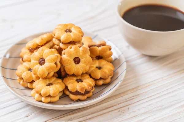 Galleta Coco Con Mermelada Piña — Foto de Stock