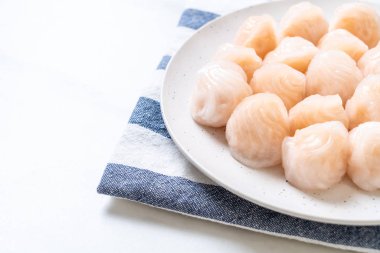 Çin karides pişmiş hamur tatlısı - Asya gıda tarzı