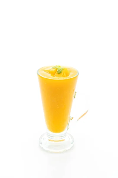 Frische Mango Smoothies Isoliert Auf Weißem Hintergrund — Stockfoto