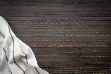 ahşap arka plan - vintage etkisi filtre üzerinde mutfak bezi (peçete)