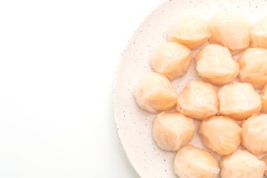 Beyaz arka plan üzerinde izole Çin karides pişmiş hamur tatlısı