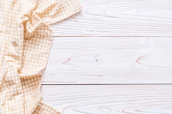 Paño Cocina Servilleta Sobre Fondo Madera Con Espacio Para Copiar — Foto de Stock