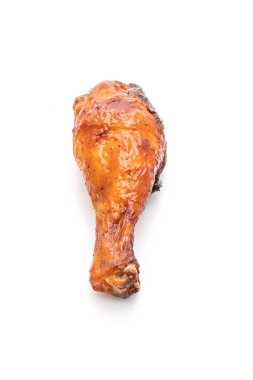 ızgara ve Barbekü tavuk beyaz arka plan üzerinde izole