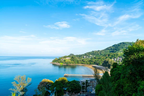 Güzel tropikal deniz ve plaj manzara seyahat - tatil tatil kavramı ile havadan görünümü