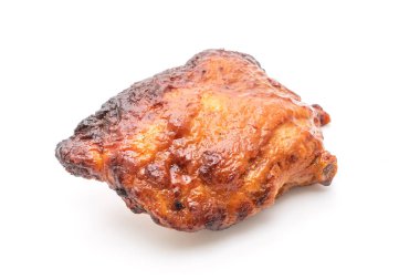 ızgara ve Barbekü tavuk beyaz arka plan üzerinde izole