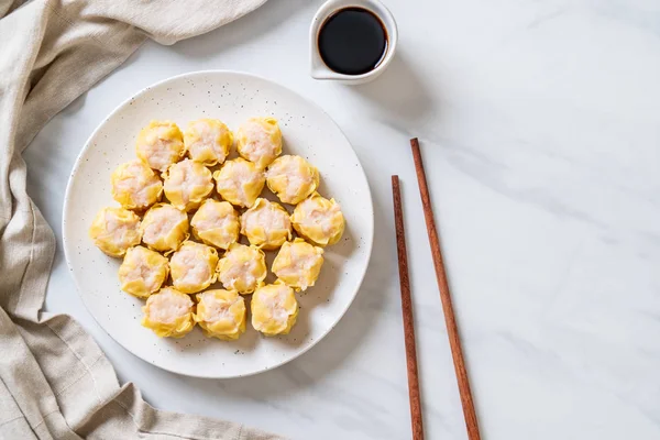 Karides Çince buğulanmış Dumpling sos ile