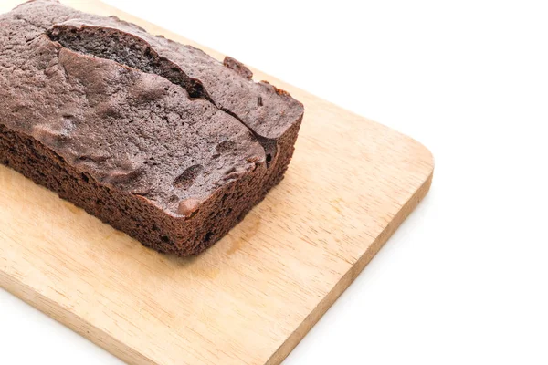 Schokolade Brownie Kuchen Isoliert Auf Weißem Hintergrund — Stockfoto