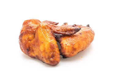 ızgara ve Barbekü tavuk beyaz arka plan üzerinde izole