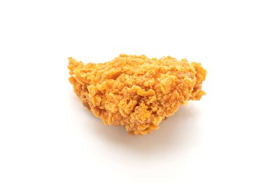 Beyaz arka plan üzerinde izole kızarmış tavuk (abur cubur ve sağlıksız yiyecek)