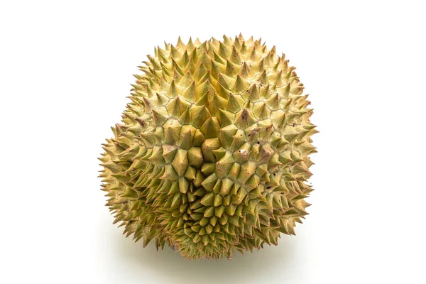 Beyaz arkaplanda izole edilmiş taze Durian meyvesi