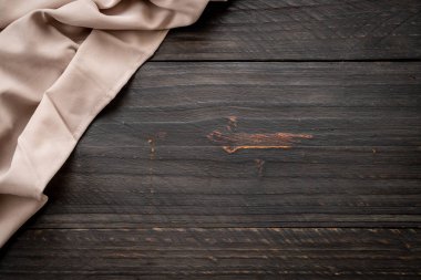 ahşap arka plan - vintage etkisi filtre üzerinde mutfak bezi (peçete)