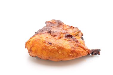ızgara ve Barbekü tavuk beyaz arka plan üzerinde izole