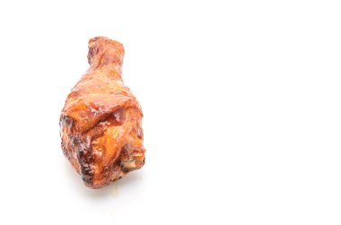 ızgara ve Barbekü tavuk beyaz arka plan üzerinde izole