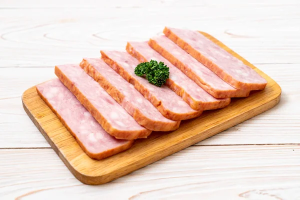 Verse Rauwe Bacon Barbecue Gesneden — Stockfoto