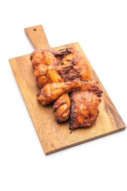 ızgara ve Barbekü tavuk beyaz arka plan üzerinde izole