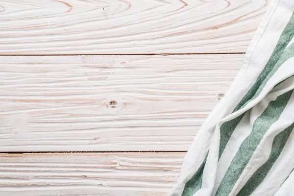 Кухонная Ткань Салфетка Деревянном Фоне — стоковое фото