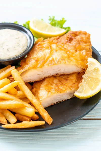 Fish Chips Aliments Malsains — Photo