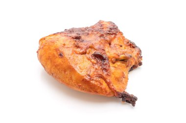 ızgara ve Barbekü tavuk beyaz arka plan üzerinde izole