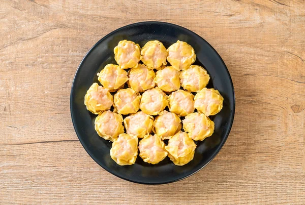 Karides Çince buğulanmış Dumpling sos ile