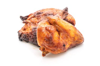 ızgara ve Barbekü tavuk beyaz arka plan üzerinde izole