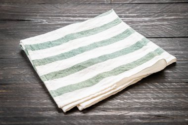 ahşap arka plan - vintage etkisi filtre üzerinde mutfak bezi (peçete)