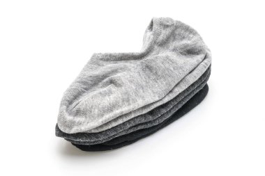 kısa çorap beyaz arka plan üzerinde izole yığını