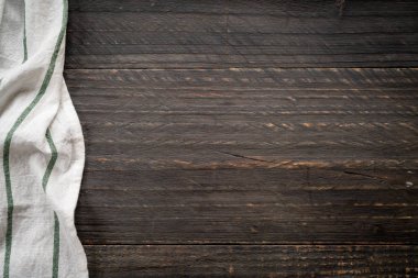 ahşap arka plan - vintage etkisi filtre üzerinde mutfak bezi (peçete)